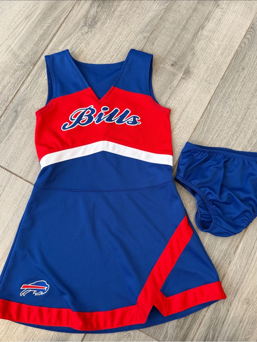 Buffalo Bills Kids' Blue and Red Cheer Dress with Briefs